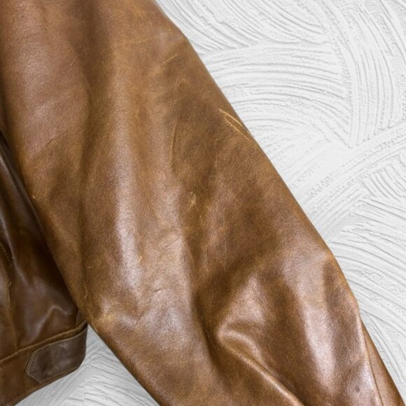 Vintage 90s Adler chestnut brown full zip dad style leather jacket size L - Picture 10 of 14